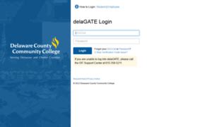 <b>delaGATE</b> - <b>Delaware County Community College</b> - <b>delaGATE</b> <b>Login</b> - PPGW01. . Dccc delagate login